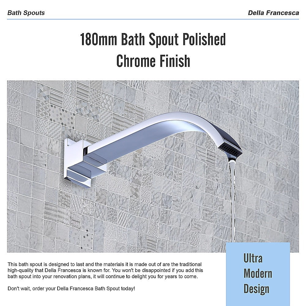 180mm Bath Spout Polished Chrome Finish 10