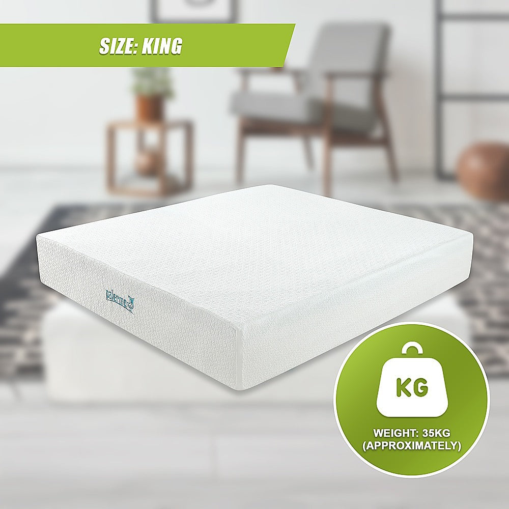 Palermo King Mattress 30cm Memory Foam Green Tea Infused CertiPUR Approved 9