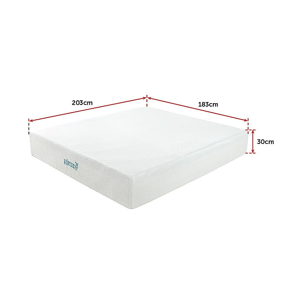 Palermo King Mattress 30cm Memory Foam Green Tea Infused CertiPUR Approved 12