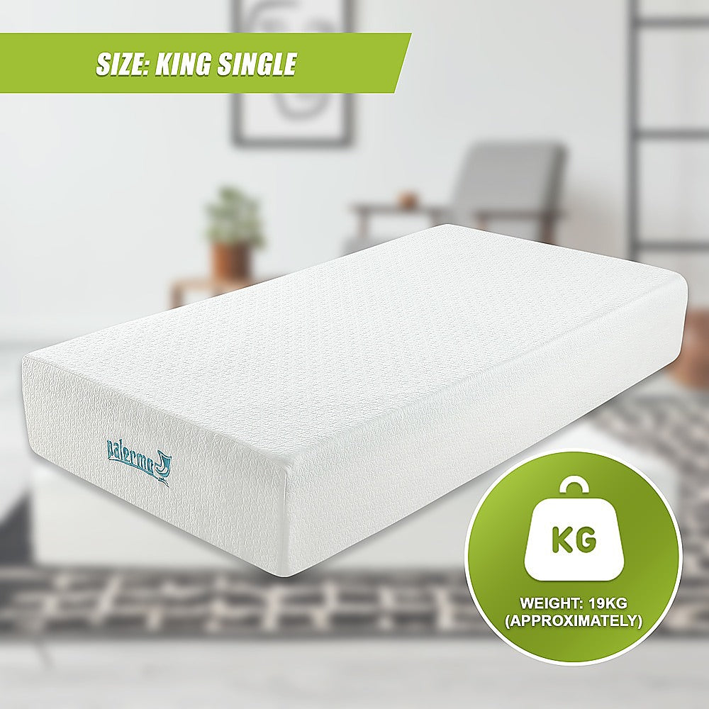 Palermo King Single Mattress 30cm Memory Foam Green Tea Infused CertiPUR Approved 8