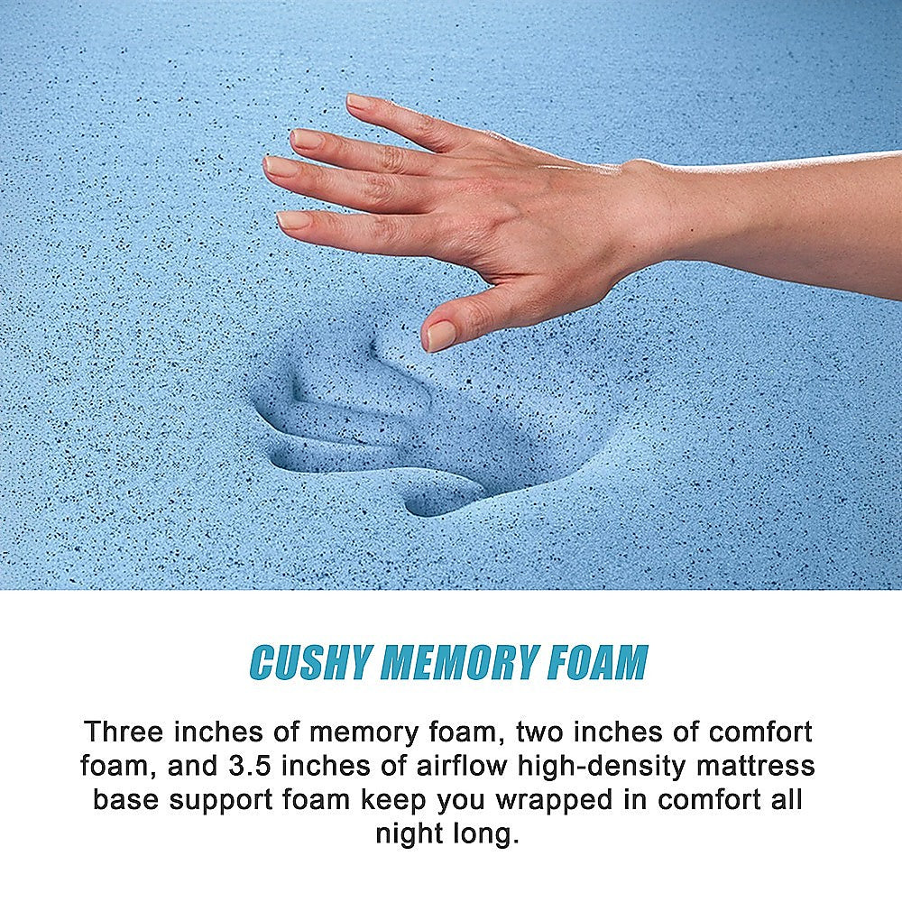 Palermo Double Mattress 30cm Memory Foam Green Tea Infused CertiPUR Approved 6