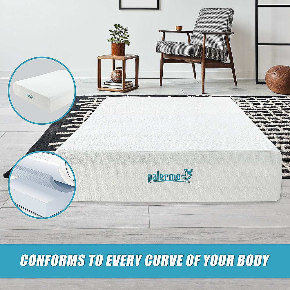 Palermo Double Mattress 30cm Memory Foam Green Tea Infused CertiPUR Approved 9