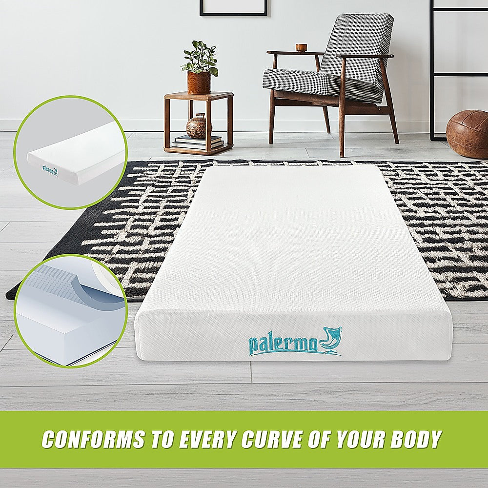 Palermo Single Mattress Memory Foam Green Tea Infused CertiPUR Approved 8