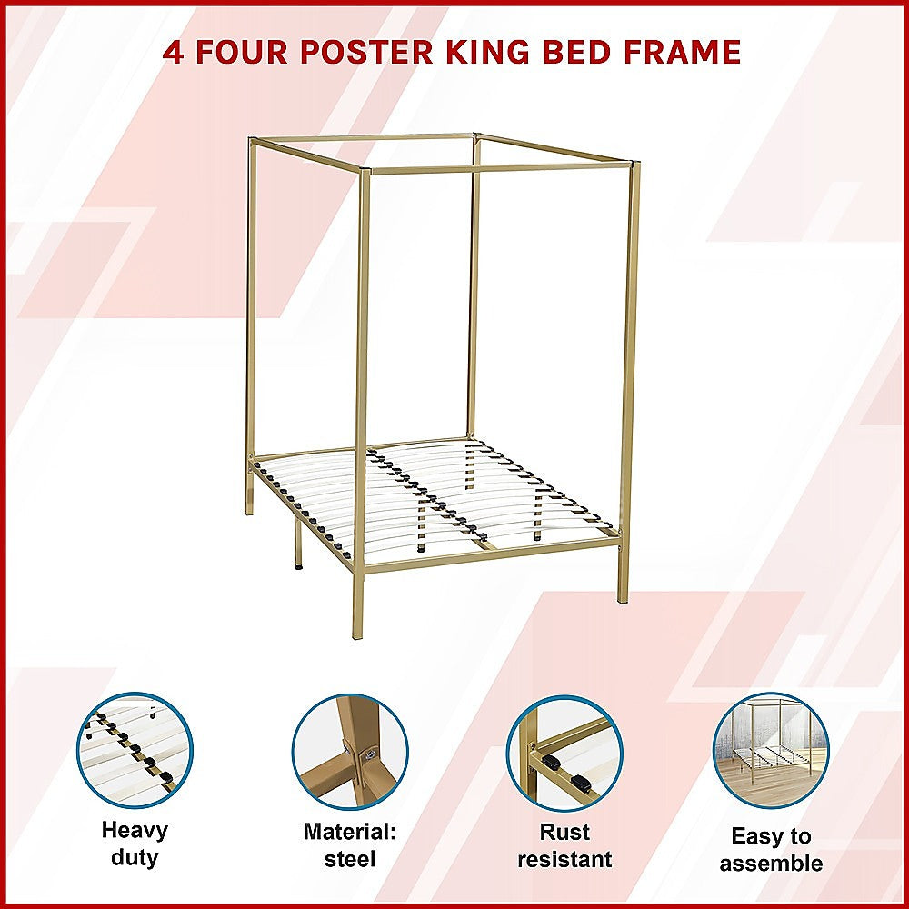 4 Four Poster King Bed Frame 3