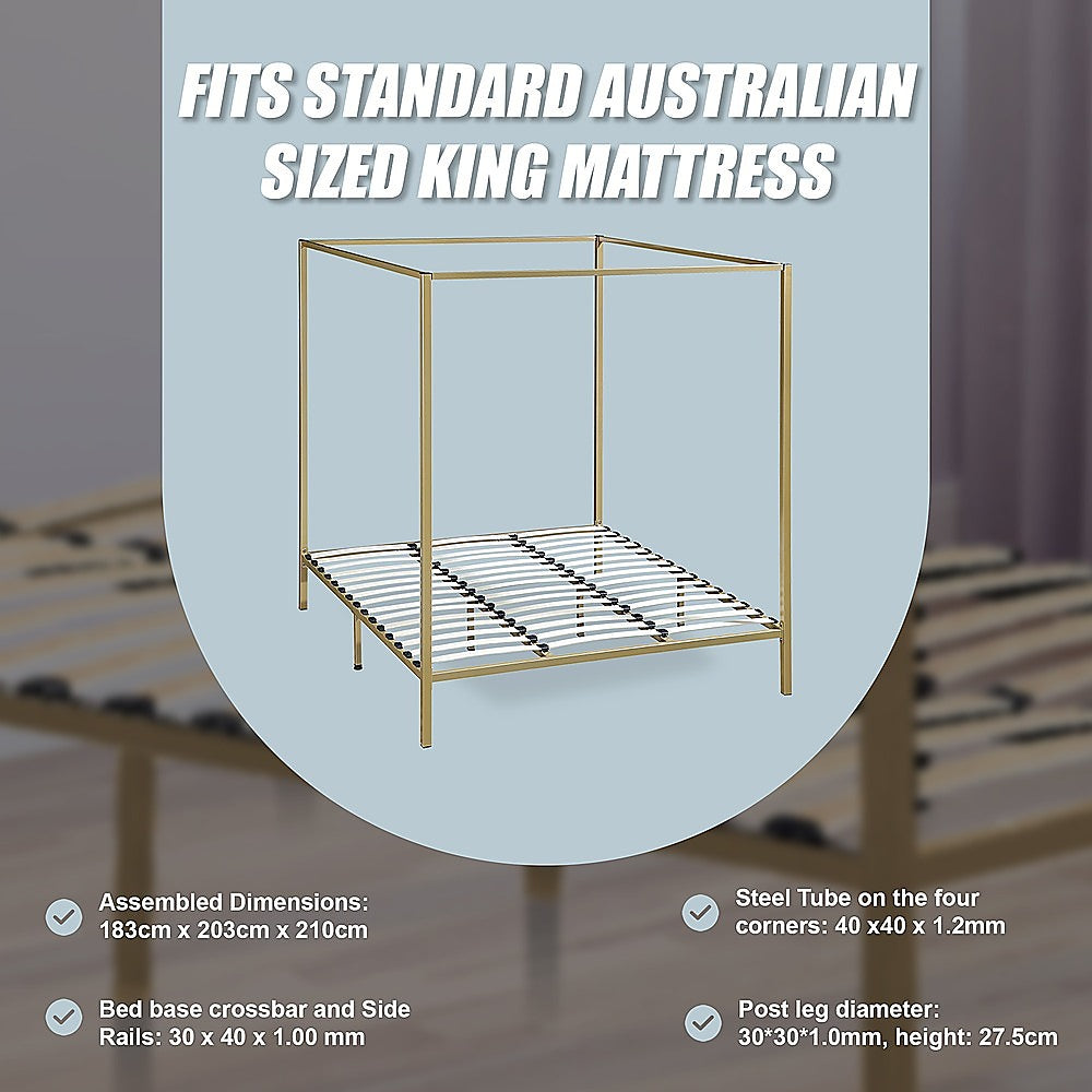 4 Four Poster King Bed Frame 9