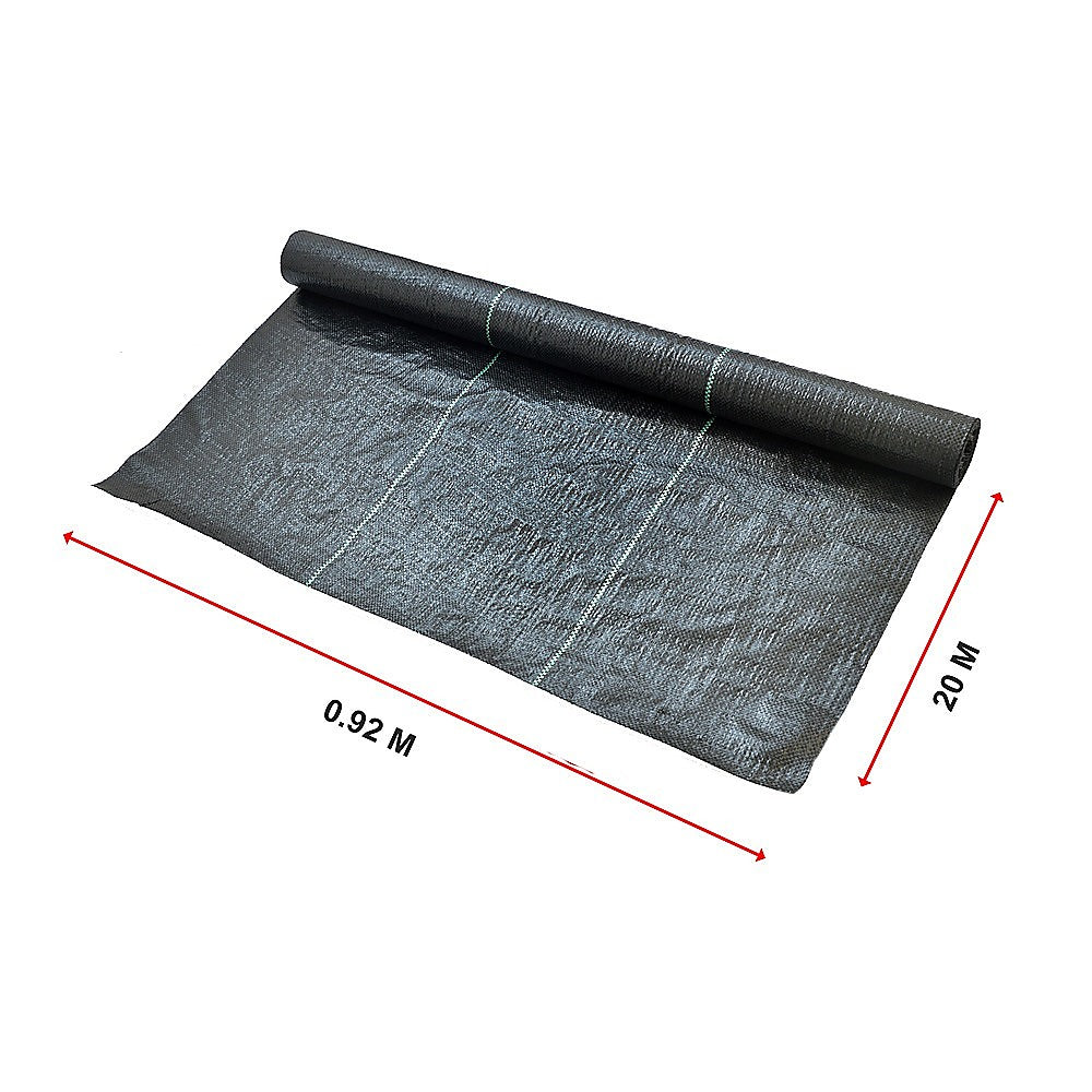 Heavy Duty Weed Control PP Woven Fabric Weed Mat Gardening Plant 0.92m x 20m 6