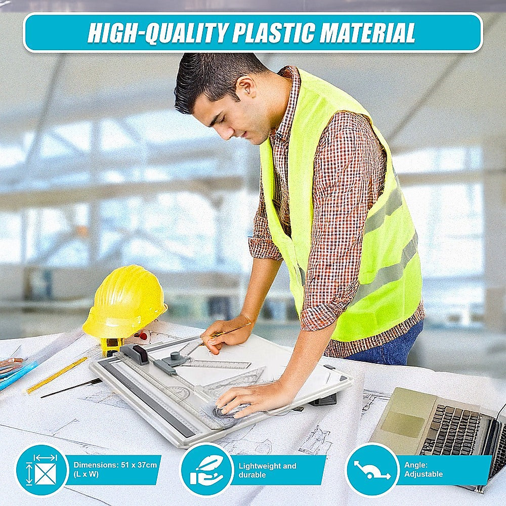 A3 Drawing Board Table with Parallel Motion and Adjustable Angle Drafting 8