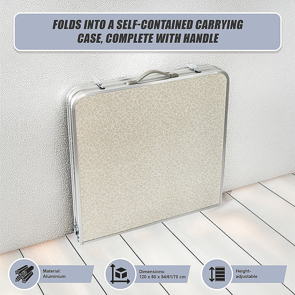 Aluminium Folding Table 120cm Portable Indoor Outdoor Picnic Party Camping Tables 9