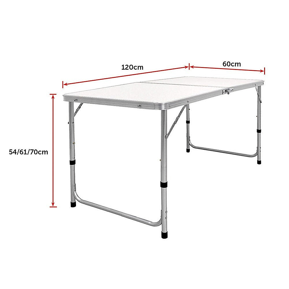 Aluminium Folding Table 120cm Portable Indoor Outdoor Picnic Party Camping Tables 12