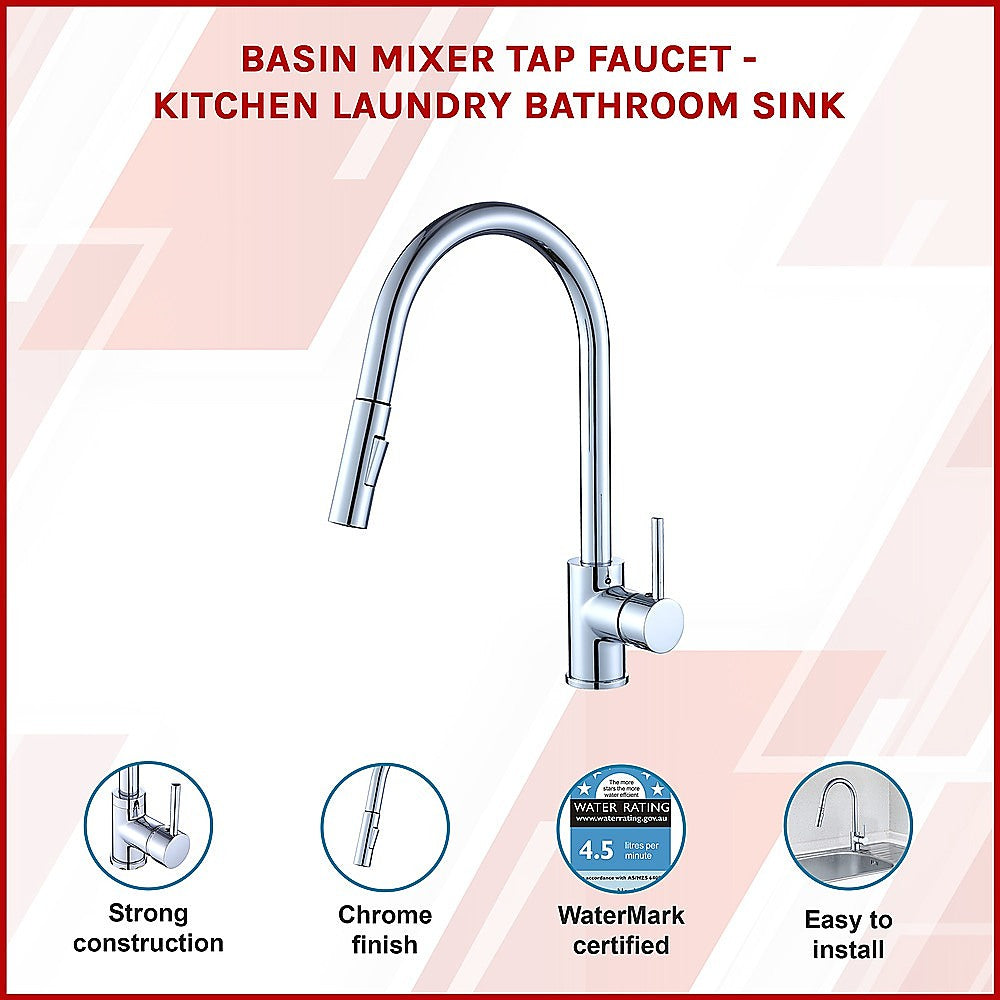 Basin Mixer Tap Faucet -Kitchen Laundry Bathroom Sink 3