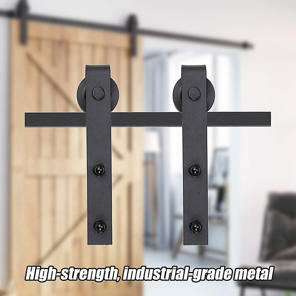 1.8m Sliding Barn Door Hardware Heavy Duty Sturdy Kit 7