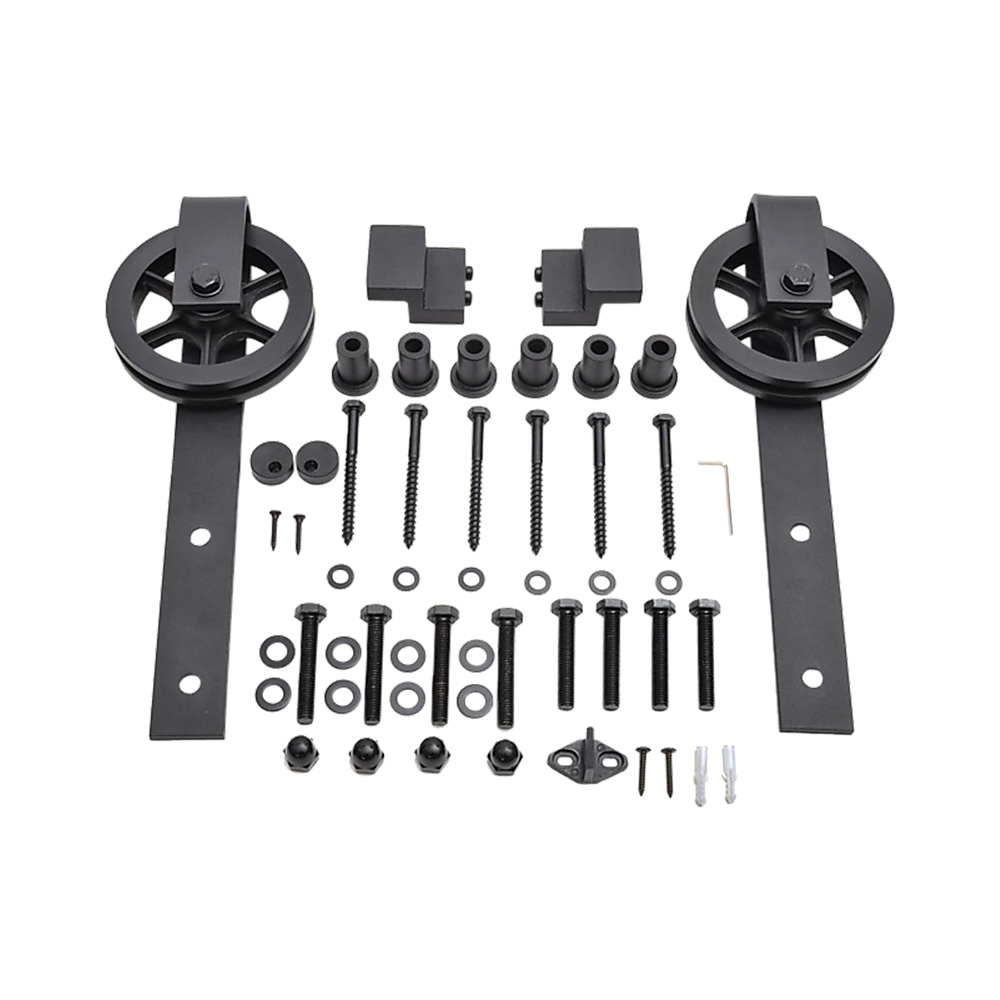 2M Big Spoke Wheel Sliding Barn Door Hardware 5