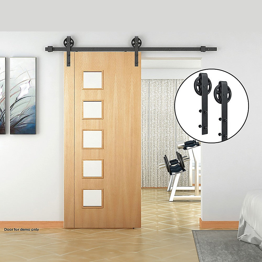 2M Big Spoke Wheel Sliding Barn Door Hardware 10