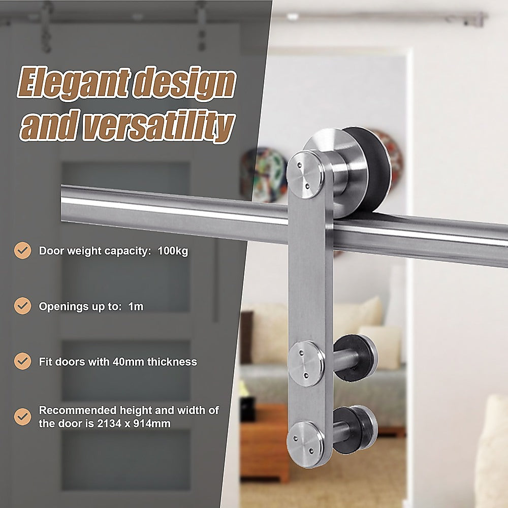 Sliding Barn Door Hardware Stainless Steel 8