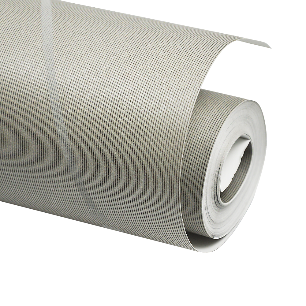 Wallpaper Flocking Simple Curves Non-woven Wall Paper Roll 6