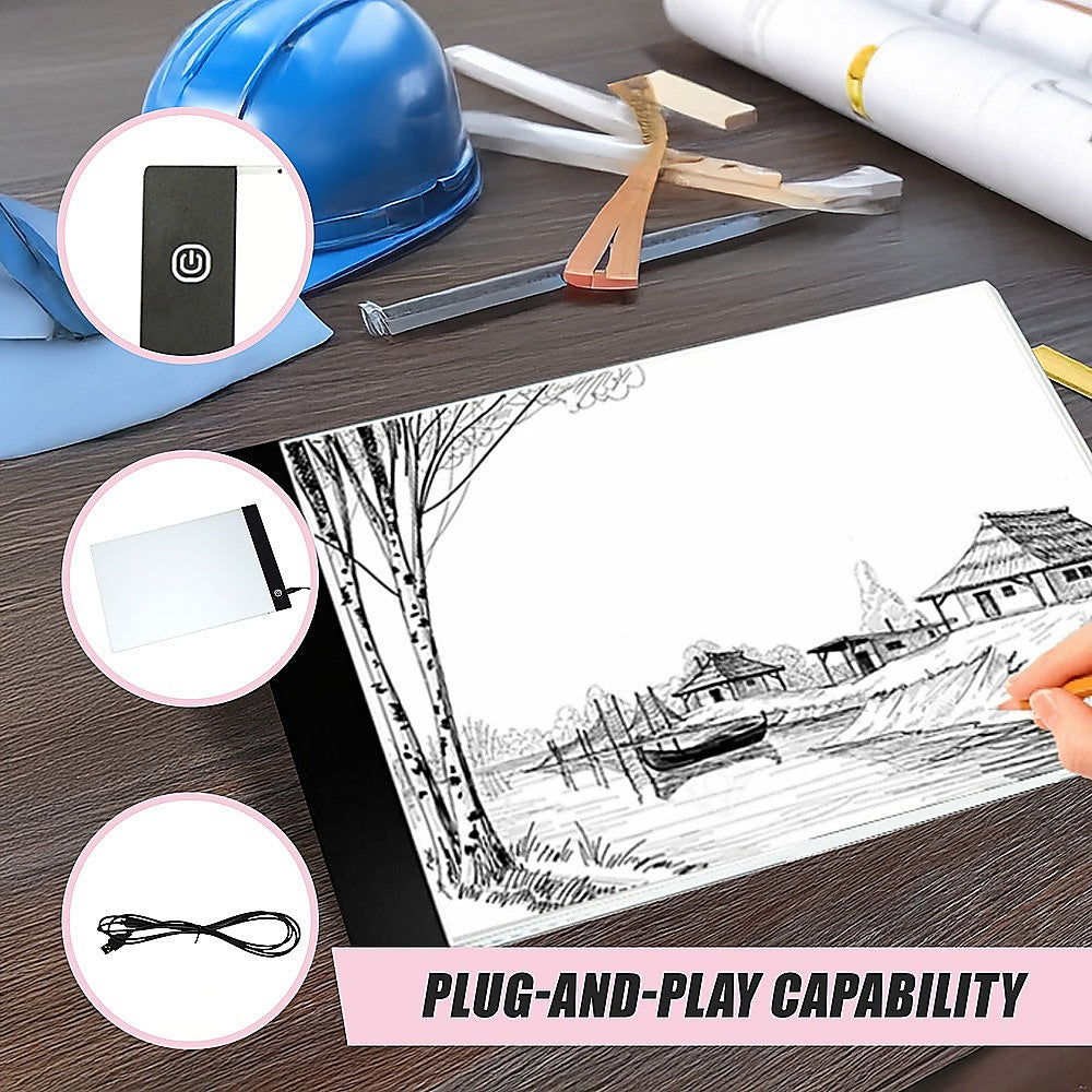 A4 LED Light Box Tracing Board Art Design Stencil Tattoo Copy Drawing Pad 8