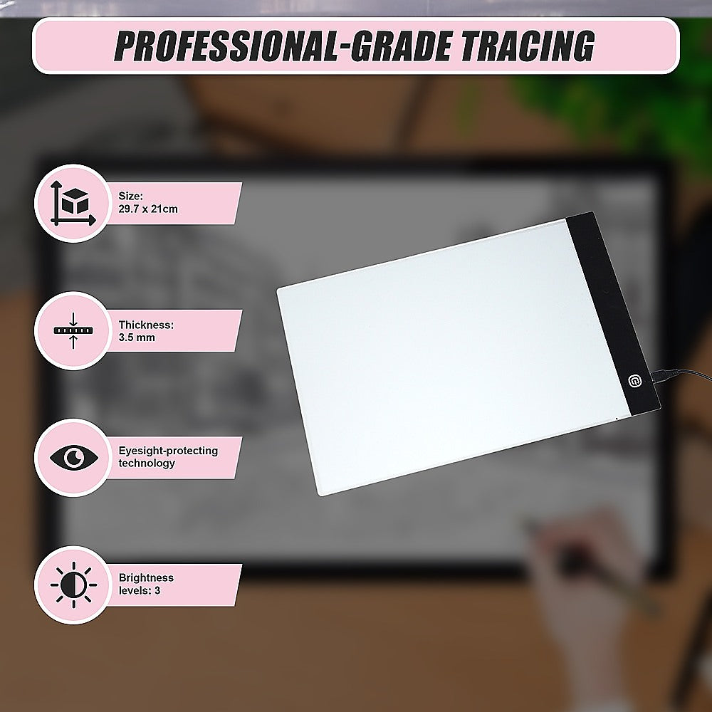 A4 LED Light Box Tracing Board Art Design Stencil Tattoo Copy Drawing Pad 9