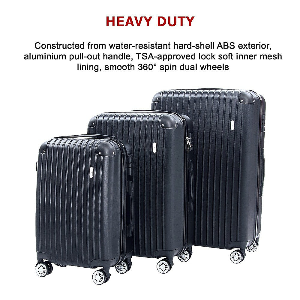 Delegate Suitcases Luggage Set 20" 24" 28"Carry On Trolley TSA Travel Bag 7