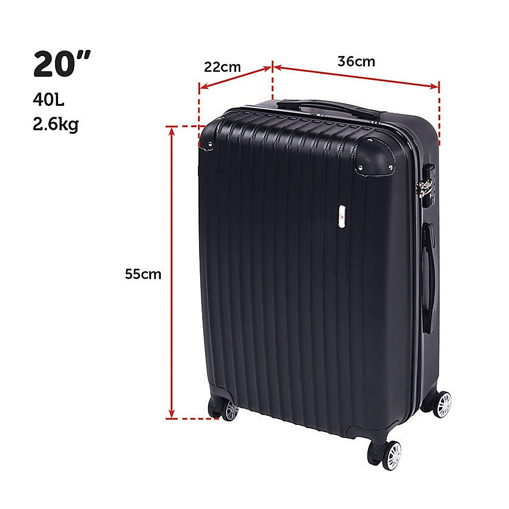 Delegate Suitcases Luggage Set 20" 24" 28"Carry On Trolley TSA Travel Bag 9