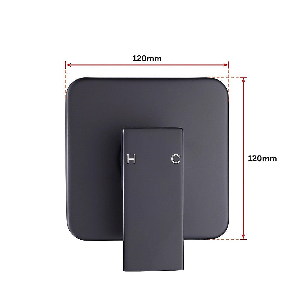 Shower Bath Mixer Tap Bathroom WATERMARK Approved - Electroplated Matte Black 12