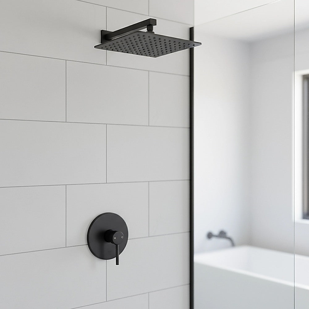 Shower Bath Mixer Tap Bathroom Electroplated Matte Black 4