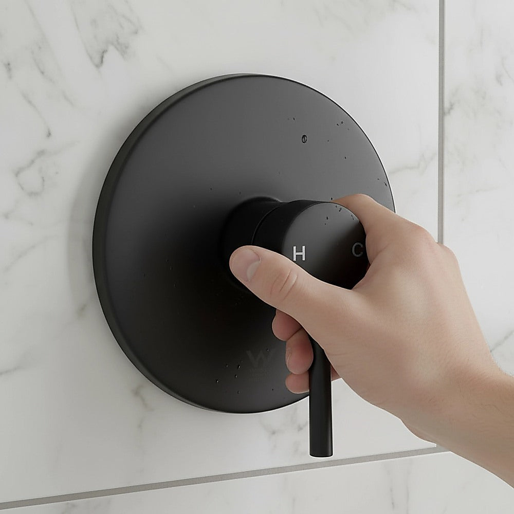 Shower Bath Mixer Tap Bathroom Electroplated Matte Black 6