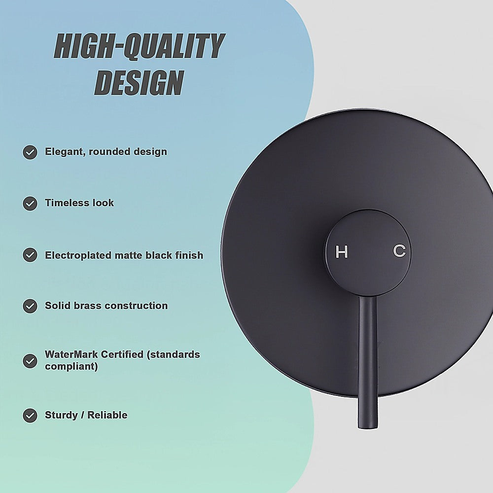 Shower Bath Mixer Tap Bathroom Electroplated Matte Black 11