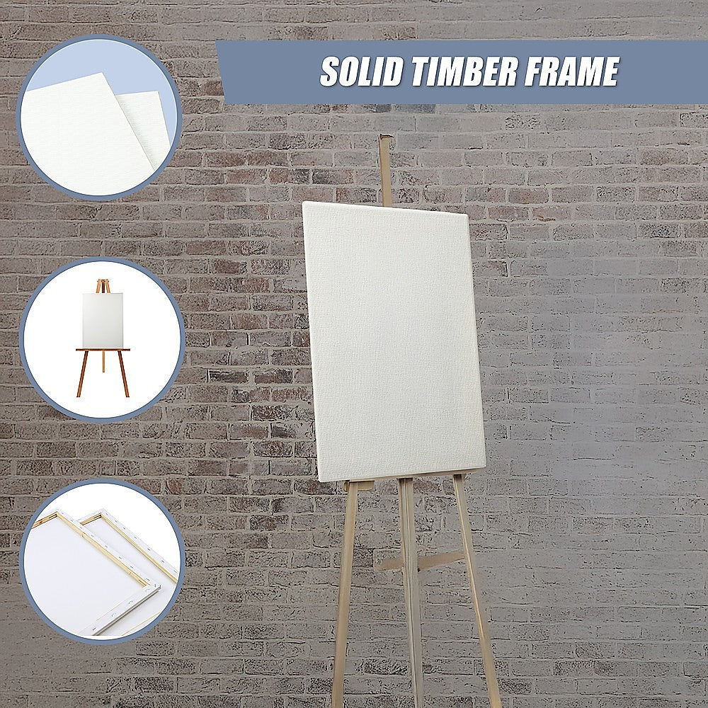 5 pack of 20x30cm Artist Blank Stretched Canvas Canvases Art Large White Range Oil Acrylic Wood 8