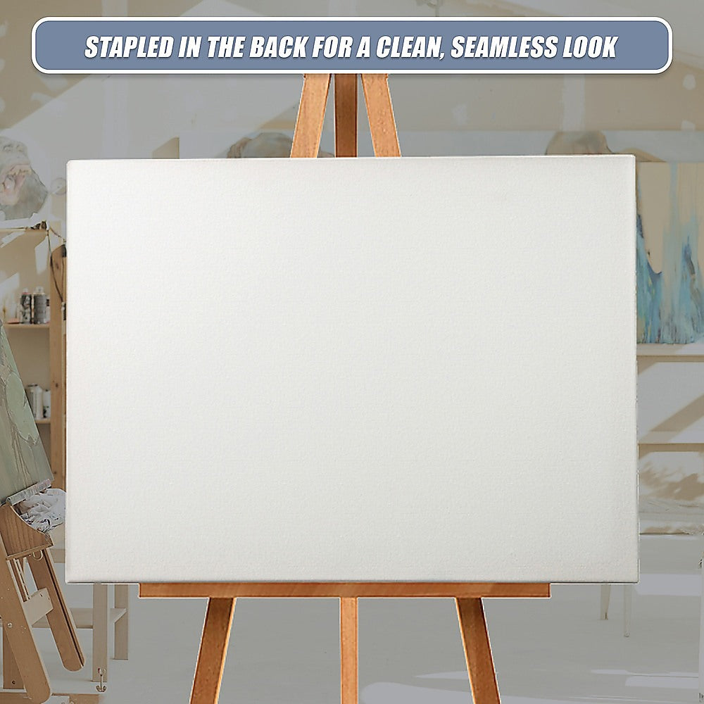 5 pack of 50x60cm Artist Blank Stretched Canvas Canvases Art Large White Range Oil Acrylic Wood 9