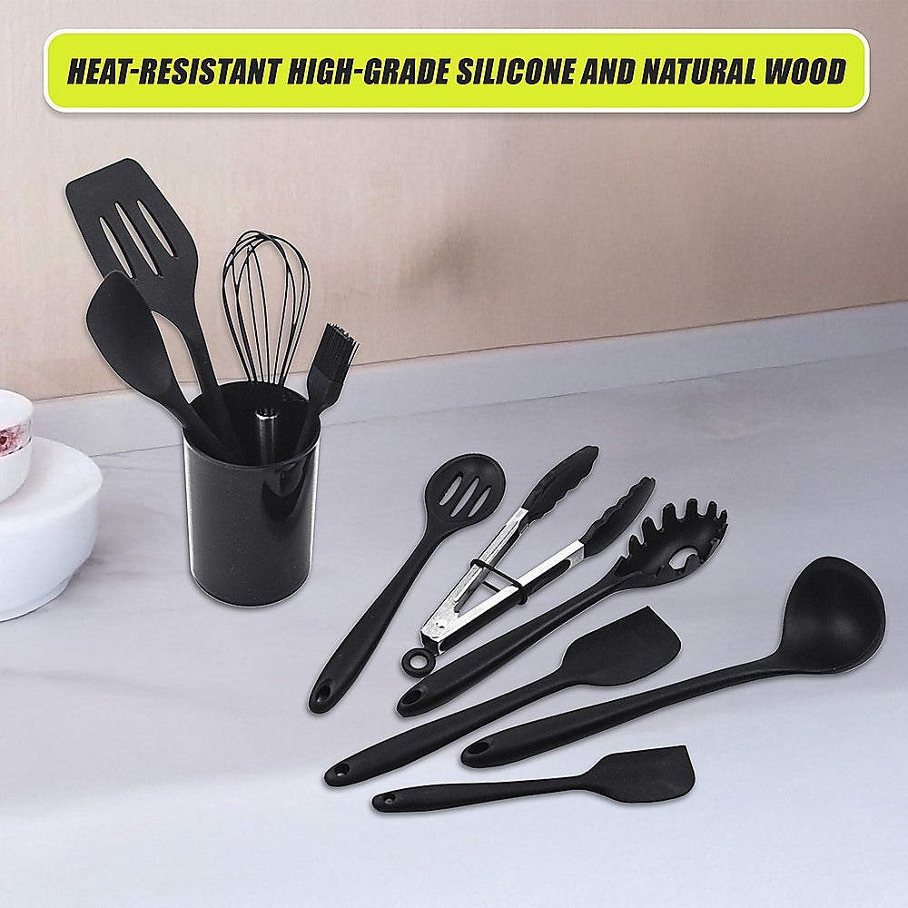 11pcs Kitchen Utensil Set Silicone Heat-Resistant Non-Stick Kitchen Utensils kit 8