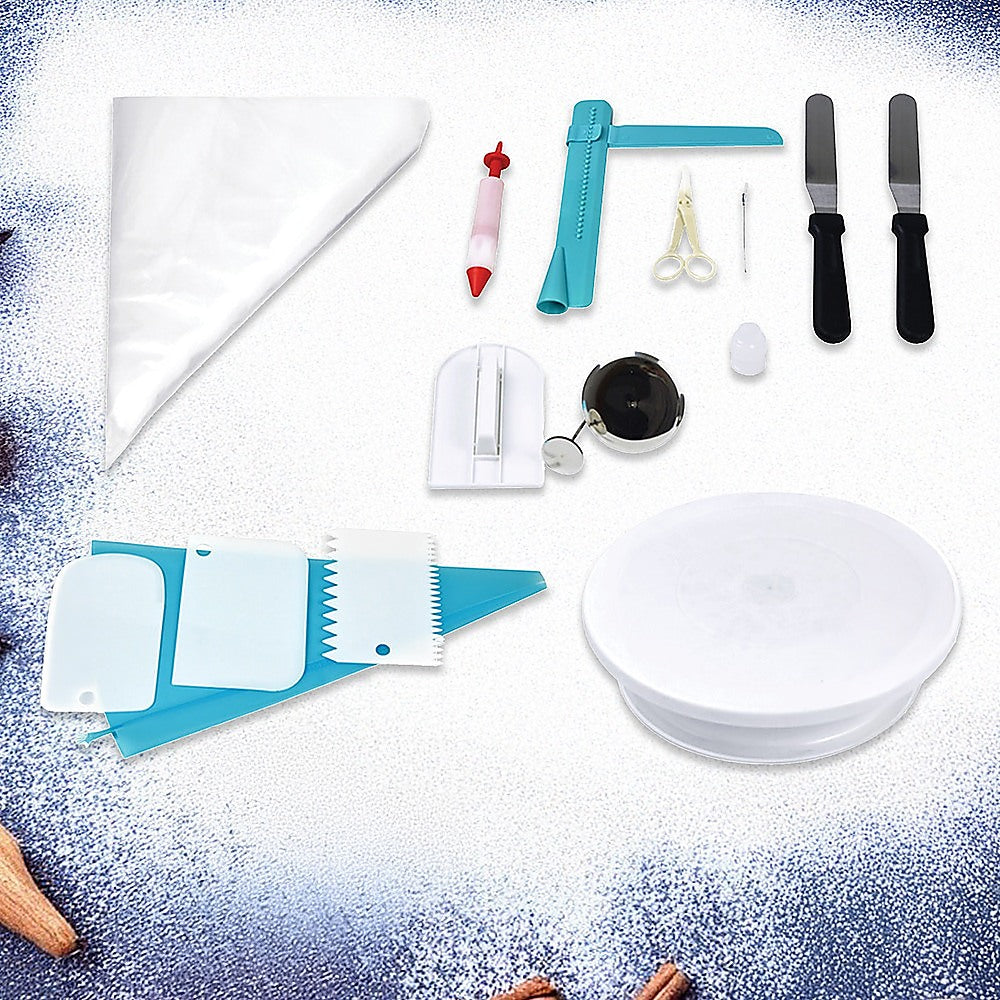 164Pcs Cake Decorating Kit Turntable Rotating Baking Flower Icing Piping Nozzles 5