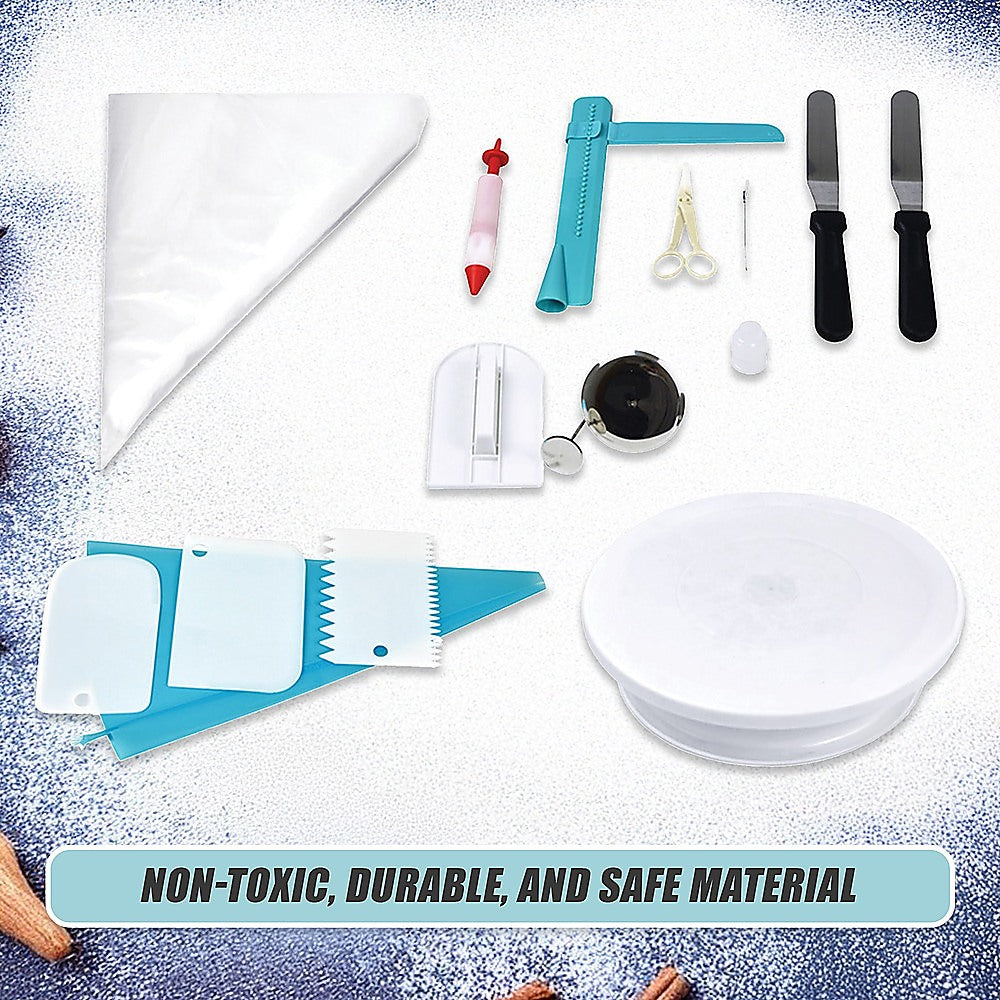 164Pcs Cake Decorating Kit Turntable Rotating Baking Flower Icing Piping Nozzles 7