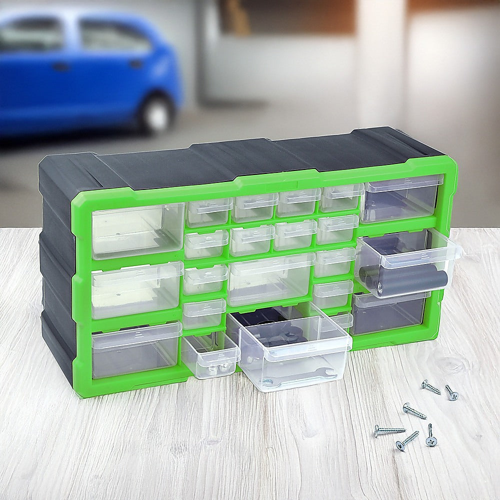 22 Multi Drawer Parts Storage Cabinet Unit Organiser Home Garage Tool Box 5