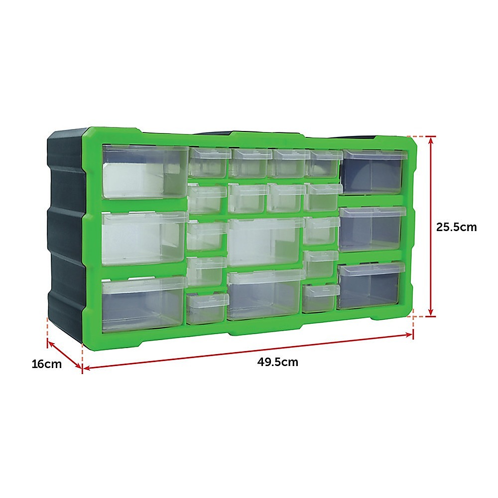 22 Multi Drawer Parts Storage Cabinet Unit Organiser Home Garage Tool Box 12