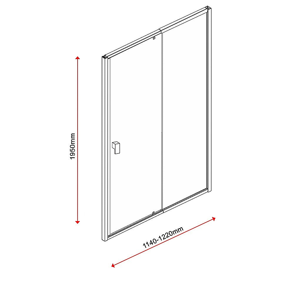 Adjustable Semi Frameless Shower Screen (114~122) x 195cm Australian Safety Glass 8