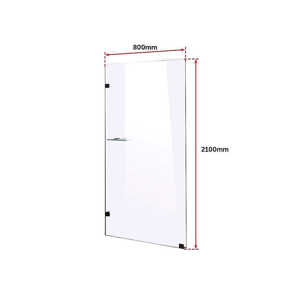 800 x 2100mm Frameless 10mm Safety Glass Shower Screen 5