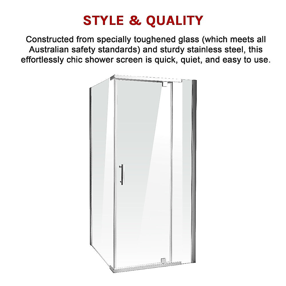 Shower Screen 1200x1000x1900mm Framed Safety Glass Pivot Door By Della Francesca 5