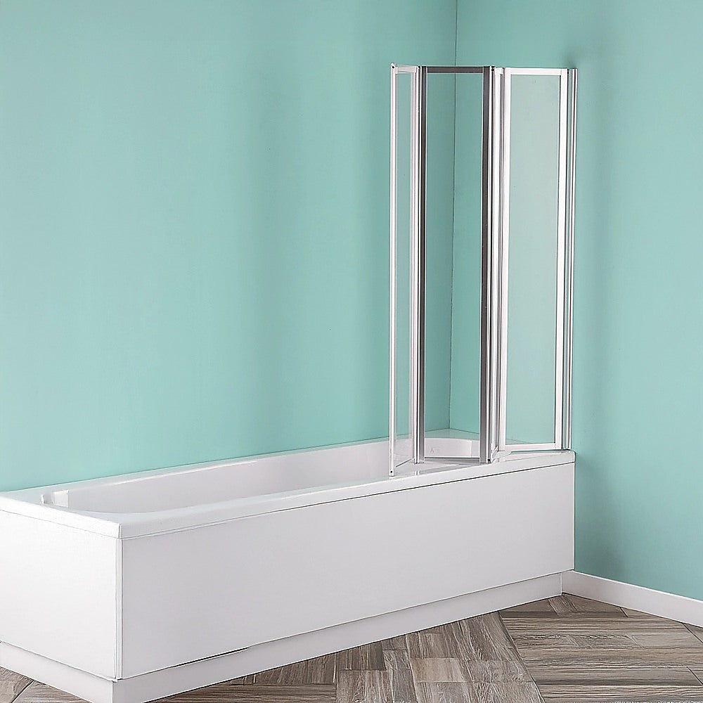 4 Fold Chrome Folding Bath Shower Screen Door Panel 1000 x 1400mm 8