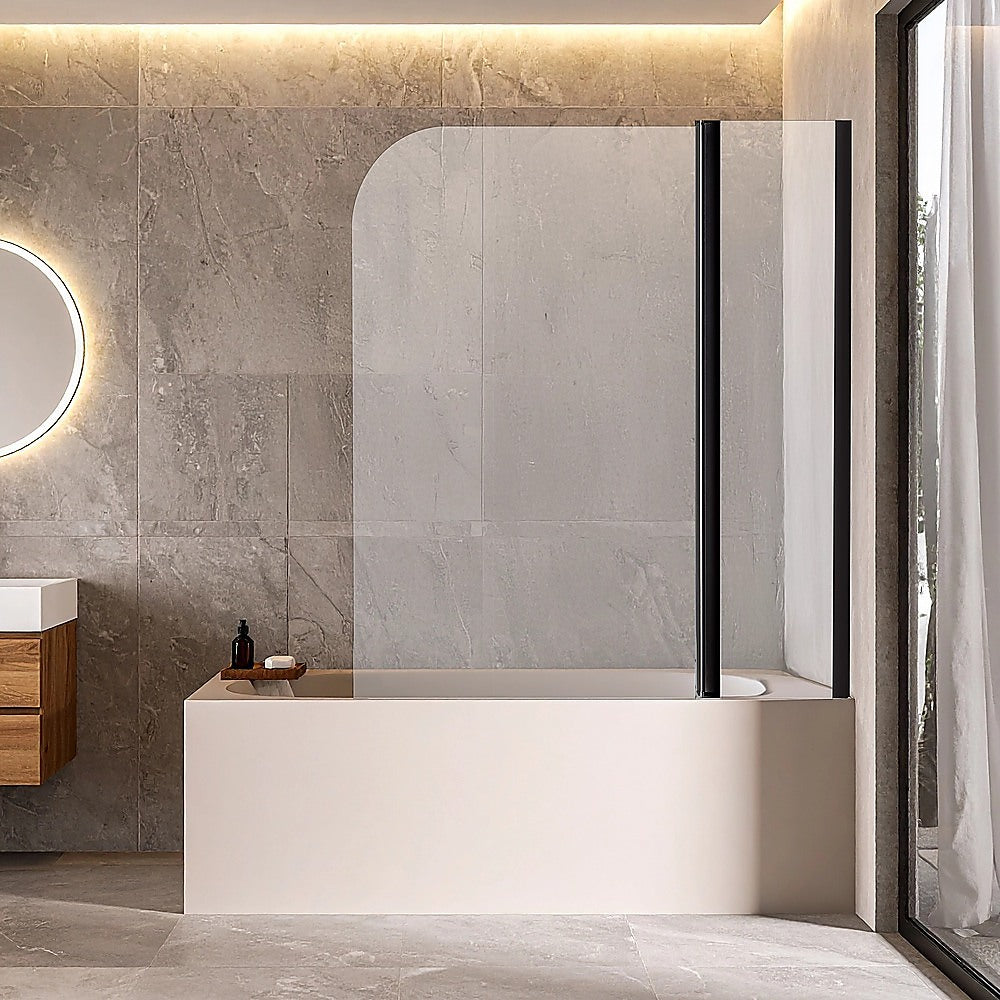 180 Degree Pivot Door 6mm Safety Glass Bath Shower Screen 1200x1400mm By Della Francesca 5