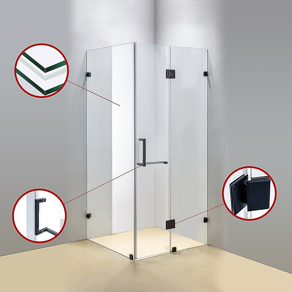 1200 x 900mm Frameless 10mm Glass Shower Screen By Della Francesca 4