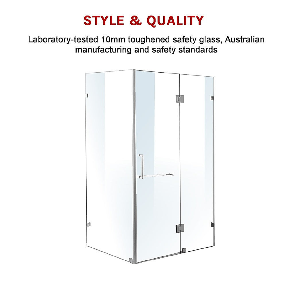 1200 x 900mm Frameless 10mm Glass Shower Screen By Della Francesca 5