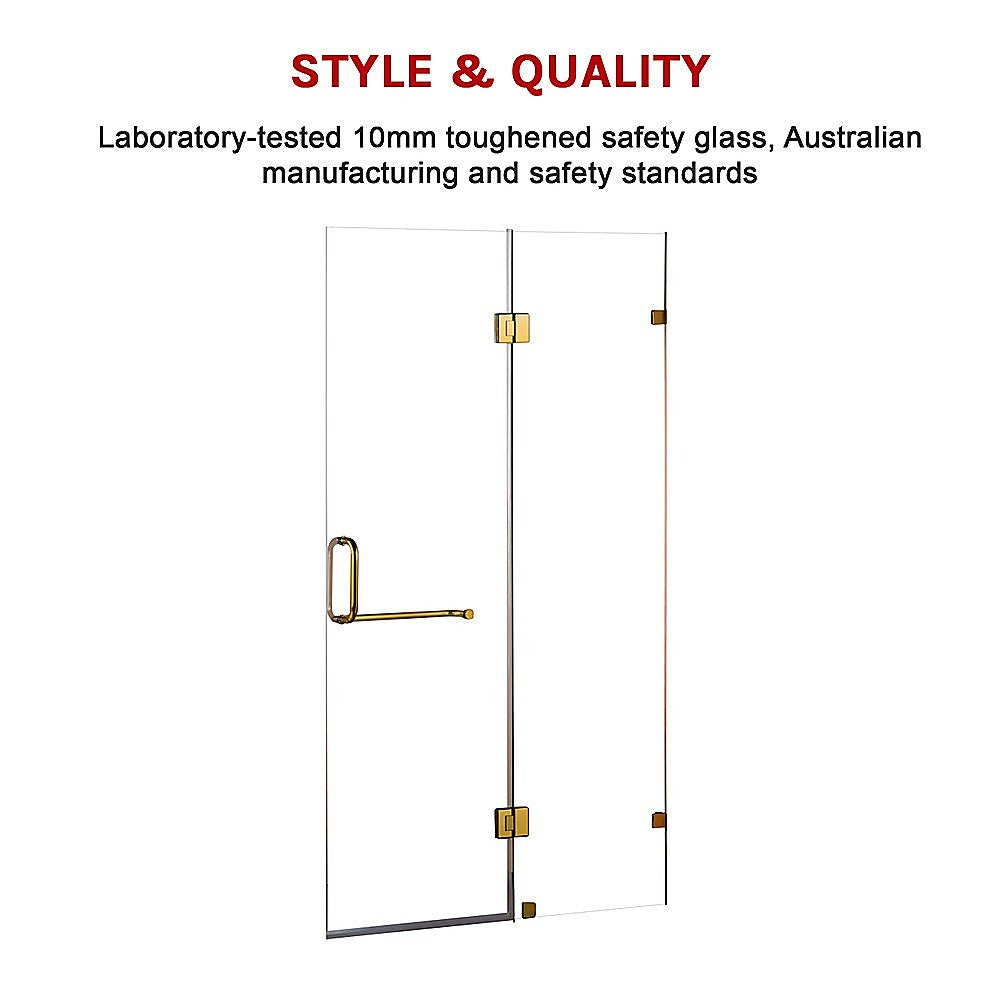 110 x 200cm Wall to Wall Frameless Shower Screen 10mm Glass By Della Francesca 7