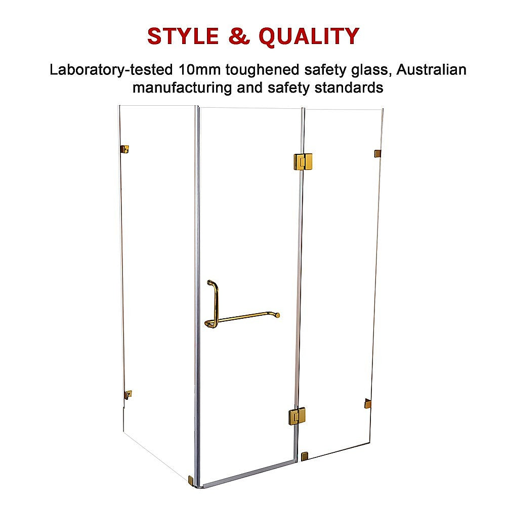 1100 x 900mm Frameless 10mm Glass Shower Screen By Della Francesca 7