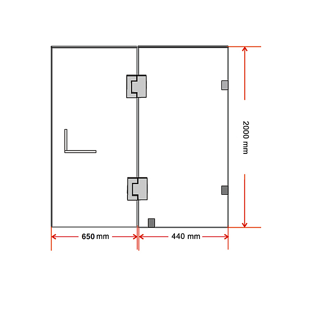 110 x 200cm Wall to Wall Frameless Shower Screen 10mm Glass By Della Francesca 4