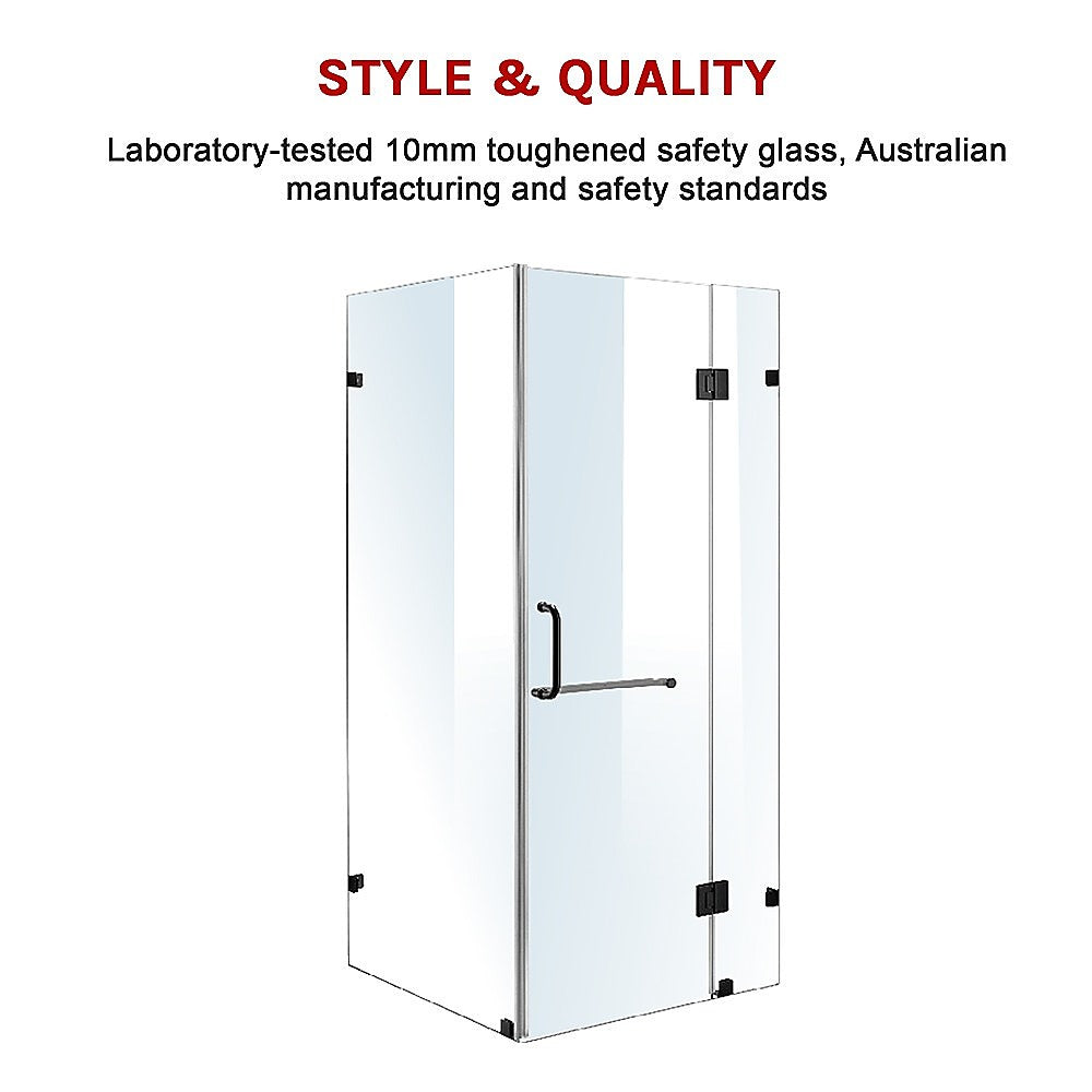 1100 x 900mm Frameless 10mm Glass Shower Screen By Della Francesca 5