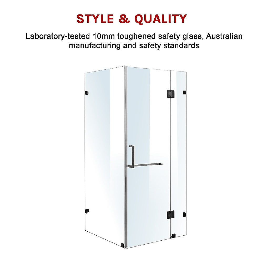 1000 x 900mm Frameless 10mm Glass Shower Screen By Della Francesca 5