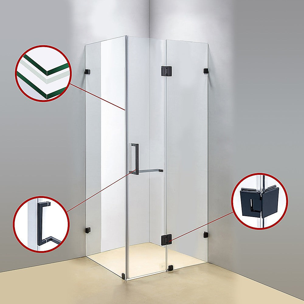 1100 x 900mm Frameless 10mm Glass Shower Screen By Della Francesca 4