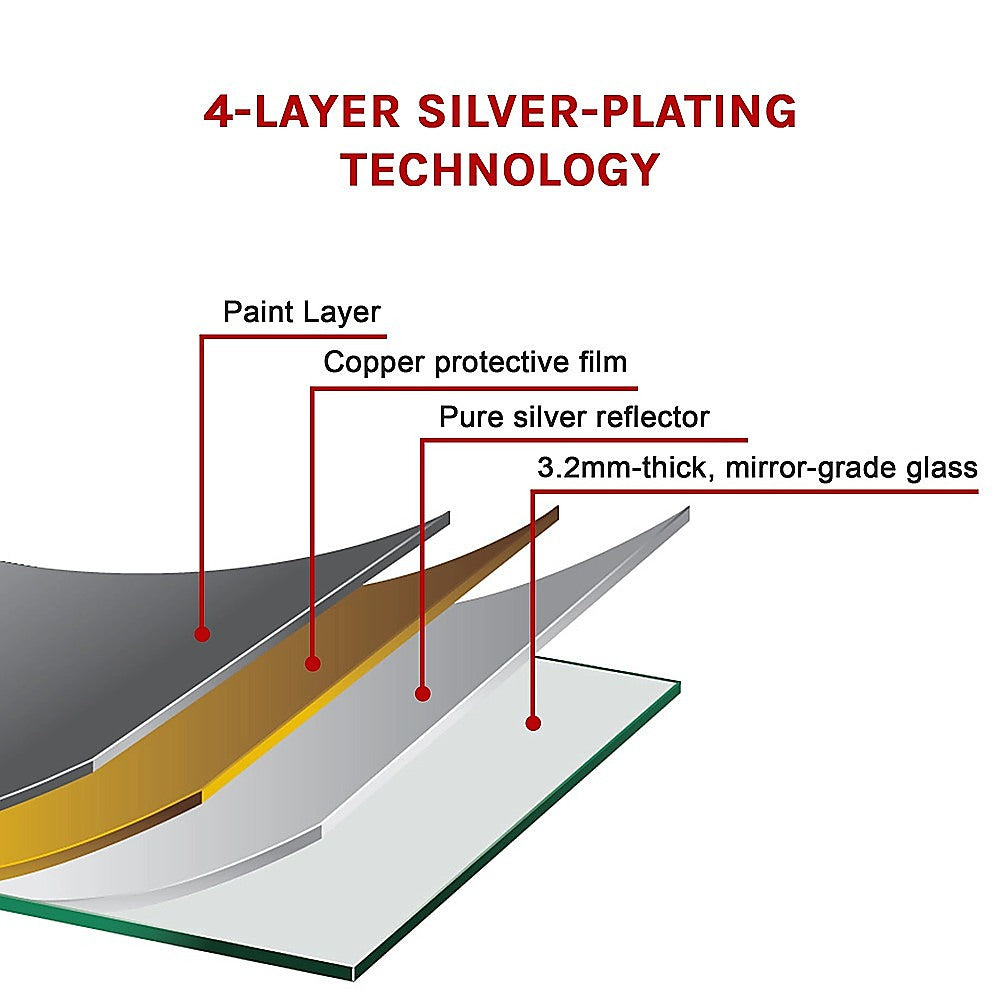 70cm Round Wall Mirror Bathroom Makeup Mirror by Della Francesca 7
