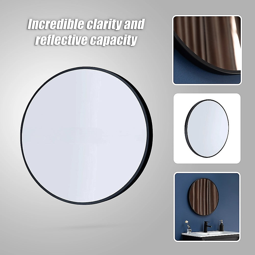 80cm Round Wall Mirror Bathroom Makeup Mirror by Della Francesca 7