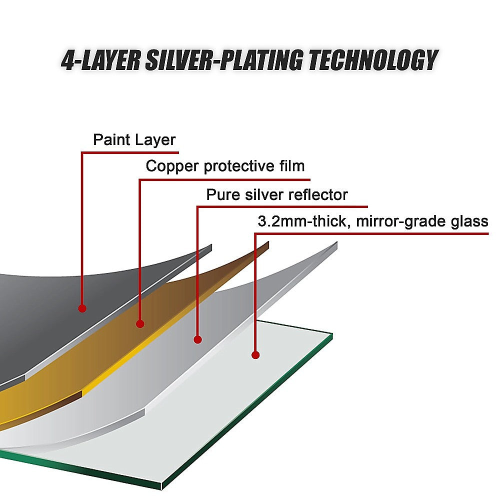 90cm Round Wall Mirror Bathroom Makeup Mirror by Della Francesca 6